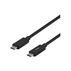 Deltaco USBC-1121M USB typ C-kabel USB-C till USB-C 50 cm