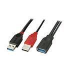 Lindy USB 3,0 Dual Power Kabel USB-kabel 50 cm