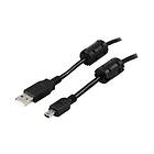 Deltaco USB-26FS USB-kabel USB till mini-USB typ B 2 m