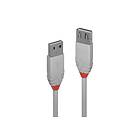 Lindy 36714 USB-kabel 3 m USB 2,0 USB A Grå