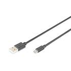 Digitus USB-kabel USB till Micro-USB Typ B 1 m