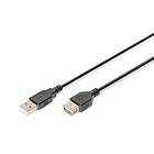 Digitus AK-300200-030-S USB-kabel 3 m USB 2,0 USB A Sort