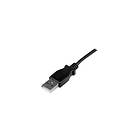 Black StarTech.com 1m Mini USB Cable Cord A to Up Angle Mini B Up Angled Mini US