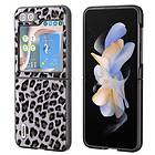 Skalo Samsung Z Flip5 ABEEL Leopard Skal Silver