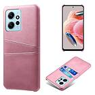 Skalo Xiaomi Redmi Note 12 4G PU-Läder Korthållare Skal Roséguld
