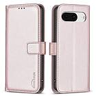Skalo Google Pixel 8 BINFEN COLOR Embossed Plånboksfodral Roséguld