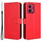 Skalo Motorola Moto G84 5G Plånboksfodral i PU-Läder Röd