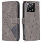 Skalo Xiaomi 13T/13T Pro BINFEN COLOR Embossed Plånboksfodral Grå