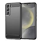 CaseOnline Borstat silikon skal Samsung Galaxy S24 Svart