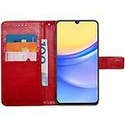 CaseOnline Plånboksfodral 3-kort Samsung Galaxy A15 Röd