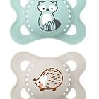 Mam Original silicone natural rubber blue 0-6m 2-pack