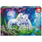 Educa Pussel: Unicorns in the Forest 500 Bitar