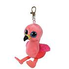TY Gosedjur med Clip, Glida Rosa Flamingo
