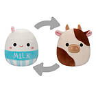 Squishmallows Flip A Mallow Ronnie the Cow/Melly the Milk Carton,13 cm