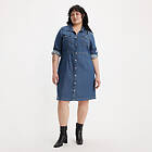 Levi's Plus Size Otto Western Long Sleeve Short Dress (Dam)