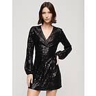 Superdry Sequin Wrap Long Sleeve Short Dress (Dam)