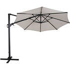 Brafab Varallo frihängande parasoll antracit/khaki Ø300 cm