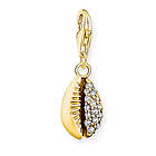 Thomas Sabo Charm Club shell with white stones gold berlock 1895-414-14