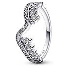 Pandora Timeless Ring Stackable Sparkling Asymmetric Wave ring 192543C01-52