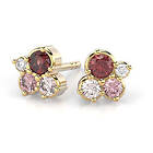Diamant Festive Nelly Pink carmose örhängen 629-024P-KK