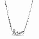 Pandora Moments Sparkling Handwritten Love Collier Necklace Sterling silver halsband 393076C01-45