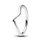 Pandora Timeless stackable Polished Wave Ring Sterling silver 193095C00-54