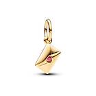 Pandora Moments Love Letter Envelope Dangle Charm-14k Gold-plated berlock 762606C01