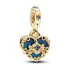 Pandora Disney x Cinderella’s Carriage & Heart Double Dangle Charm 14k Gold-plated berlock 763072C01