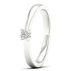 Lykka Elegance diamantring vitguld solitär 0,10 ct-175