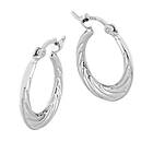 Lykka Casuals chunky twisted silverhoops