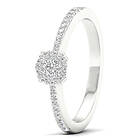 Lykka Elegance sidosten diamantring i vitguld 0,25 ct-165
