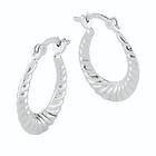 Lykka Casuals ovala chunky hoops silver