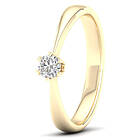 Lykka Elegance diamantring guld solitär 0,15 ct-170