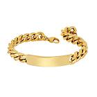 Lykka Strong pansararmband med platta 10 mm guld 19-10GOLD