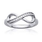 Lykka Symbols infinity bypass ring i silver 6,5 mm 17,80mm 56