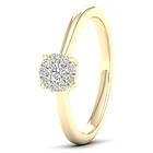 Lykka Elegance halo diamant ring i gulguld 0,12 ct-170