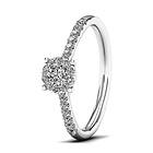 Lykka Elegance sidostens diamant ring i vitguld 0,33 ct-180