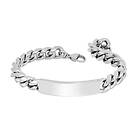 Lykka Strong pansararmband med platta 8 mm silver 21-8