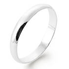 Lykka lätt kupad slät silver ring 3 mm 15,30mm 48