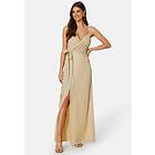 Goddiva Glitter Wrap Front Maxi Dress