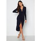 John Zack Long Sleeve Rouch Dress