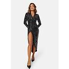John Zack Sequin Rouch Maxi Dress