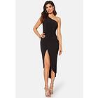 John Zack One Shoulder Rouch Dress