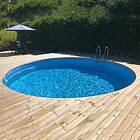 Planet Pool Stålväggs Premium Inbyggd Rund Ø420 cm D:150 inkl SF8 Stege och Tillbehör RN42150B