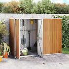 vidaXL Trädgårdsskjul brun 225x89x161 cm galvaniserat stål