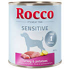 Rocco Ekonomipack: 4 Sensitive 24 x 800g Kalkkuna & potatis 800G
