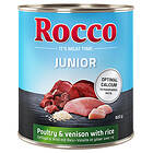Rocco Junior x 800g Fjäderfä vilt & ris 800G