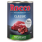 Rocco 1 x 400g hundfoder Classic Naudanliha med vilt