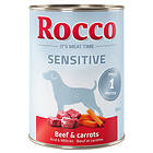 Rocco Sensitive 6 x 400g Naudanliha & morötter