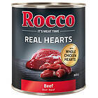 Rocco Real Hearts x 800g Nötkött med hela kycklinghjärtan 800G